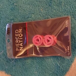 Pink Heart 1/2" Gauge Plugs